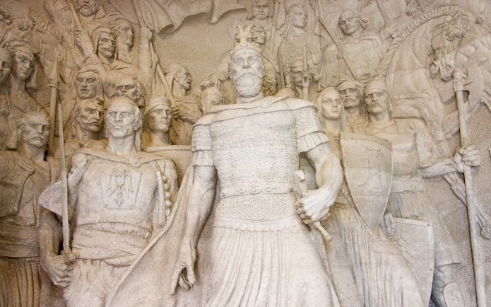 Statue of G. K. Skanderbeg at Skanderbeg Museum, Kruja, Albania.