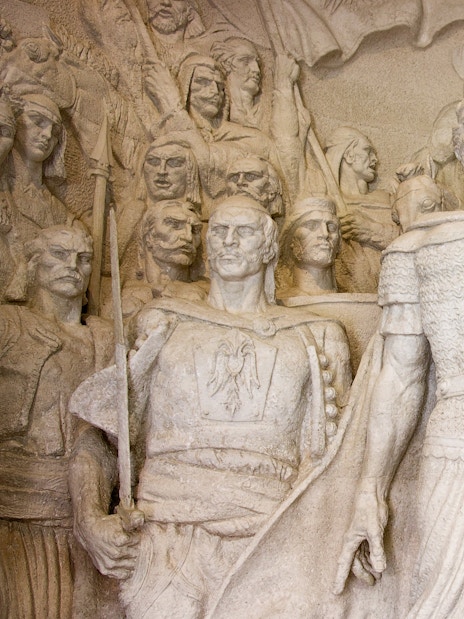 Statue of G. K. Skanderbeg at Skanderbeg Museum, Kruja, Albania.