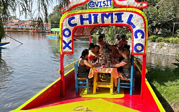 Xochimilco Boat Tour with Mexican Tacos, Unlimited Drinks & Games