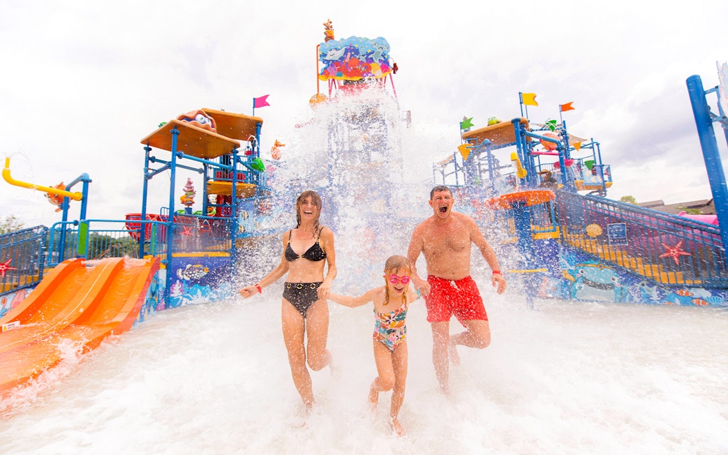 Family having fun at Andamanda Phuket water park.