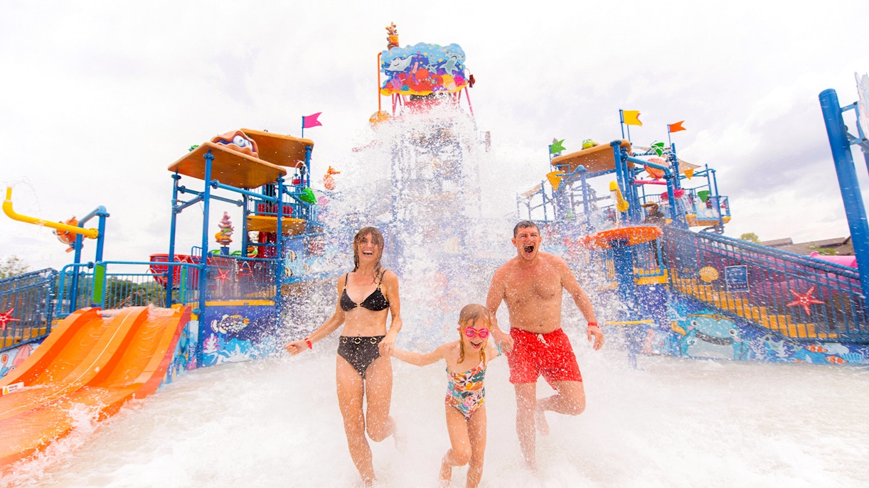 Family having fun at Andamanda Phuket water park.