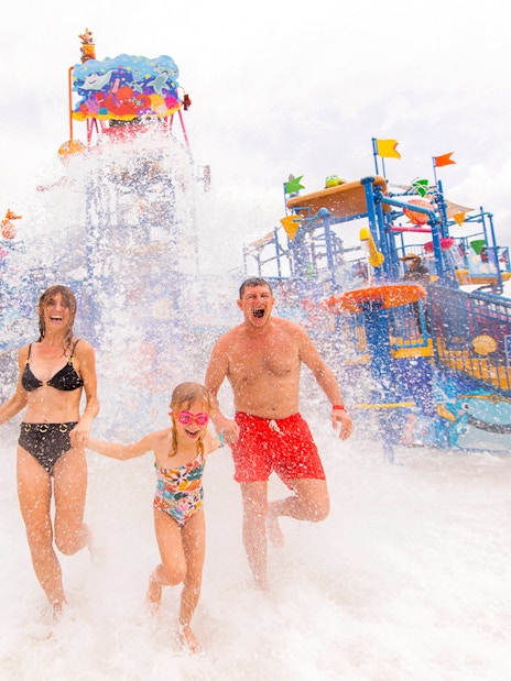 Family having fun at Andamanda Phuket water park.