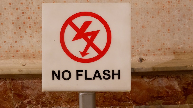 No flash photography