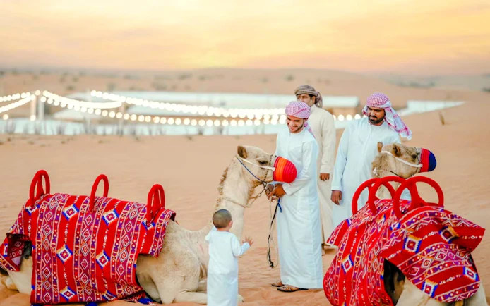 Dubai Evening Desert Safari with 4x4 Dune Bashing, BBQ Dinner, Live Shows & Hotel Transfers