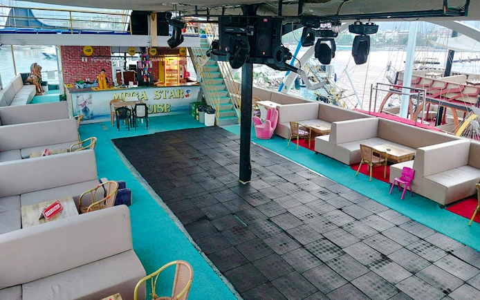Mega Star Antalya-Kemer Boat Cruise with Lunch and DJ