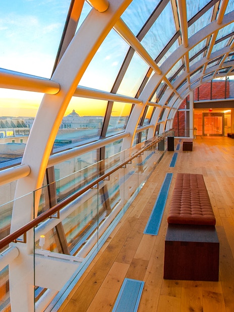 Rooftop view from Museum of the Bible, Washington DC, with Capitol Building in the distance.