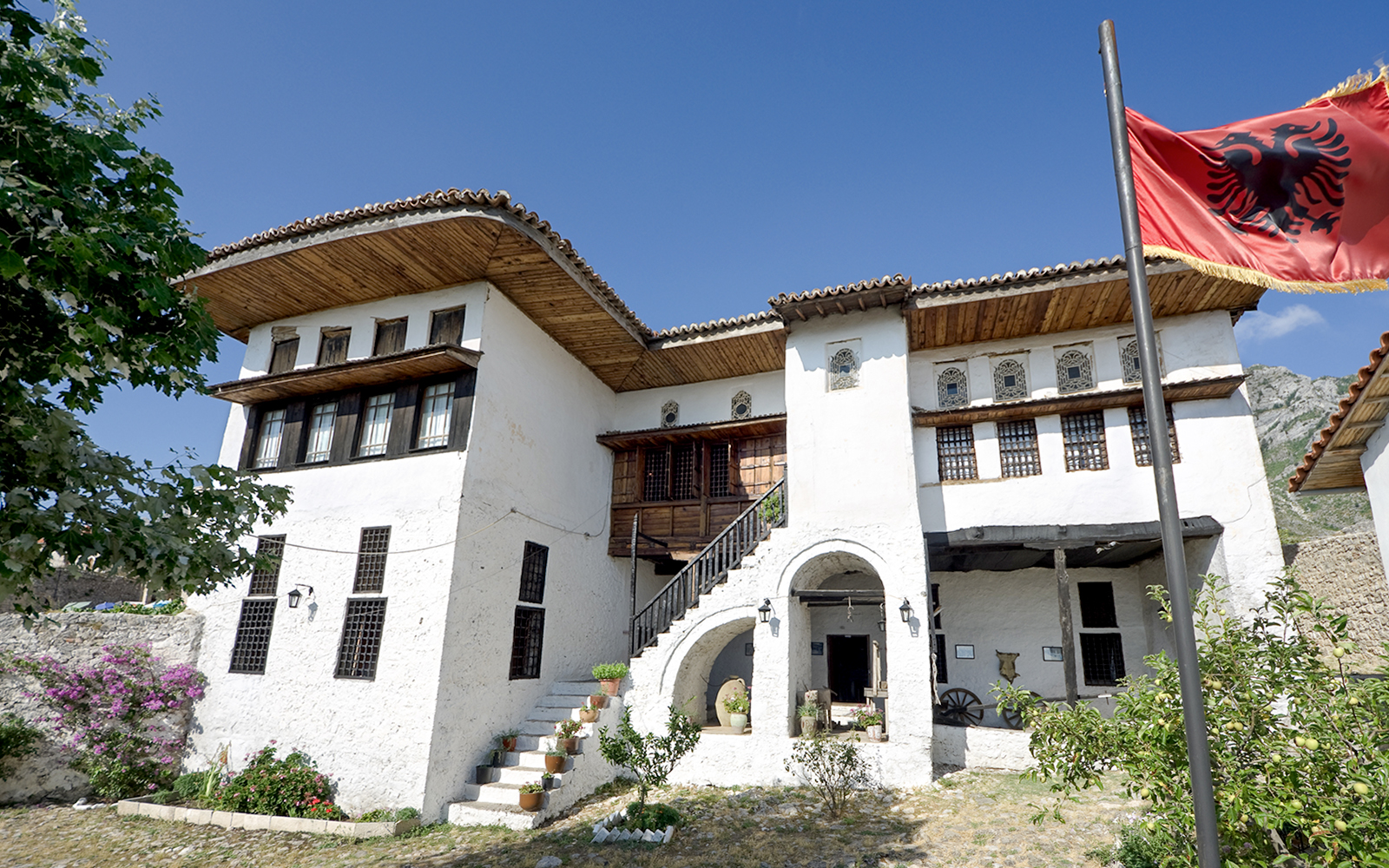 National Ethnographic Museum in Kruja with traditional Albanian architecture.