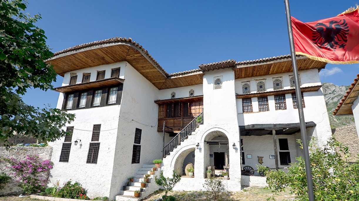 National Ethnographic Museum in Kruja with traditional Albanian architecture.