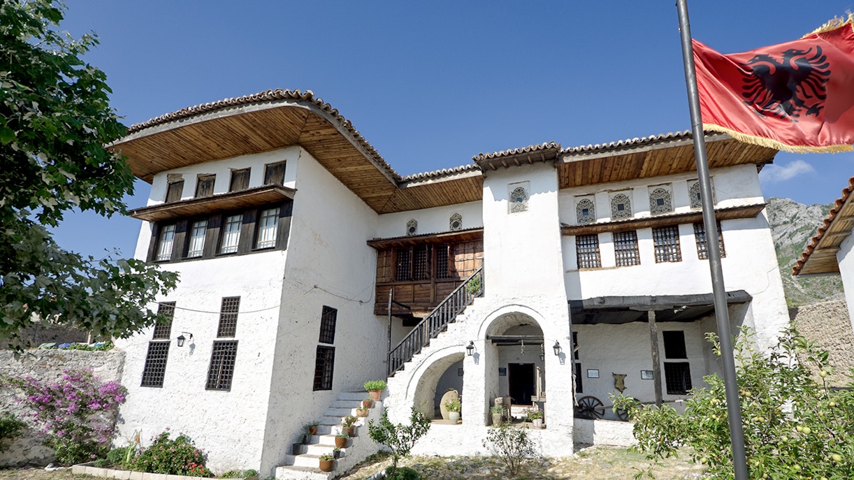 National Ethnographic Museum in Kruja with traditional Albanian architecture.