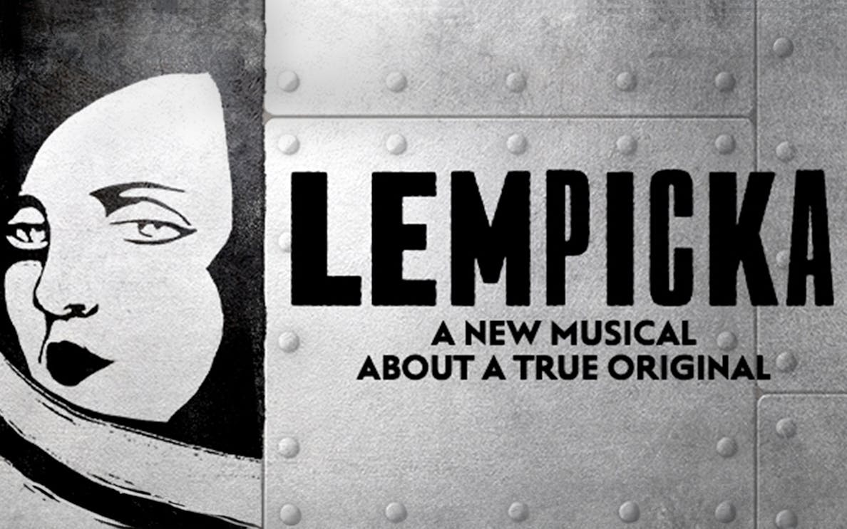 Lempicka musical poster with stylized woman's face and text 'A New Musical About a True Original'