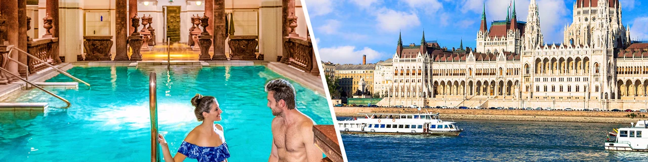 Combo: biglietti d'ingresso ai Bagni Széchenyi + crociera panoramica sul Danubio