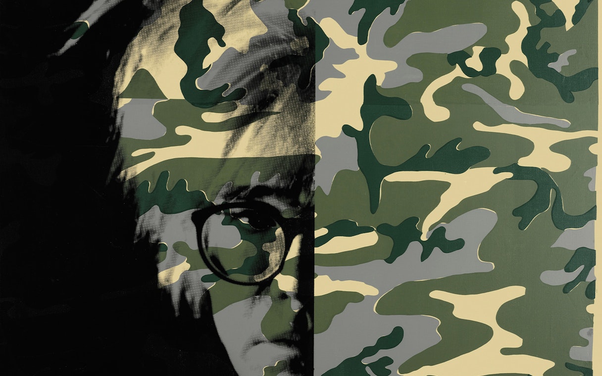 Camouflage artwork at Moco Museum London, part of combo tour with River Thames cruise.