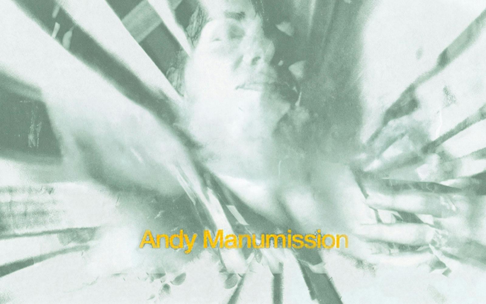 Andy Manumission event poster with abstract design, Ibiza.