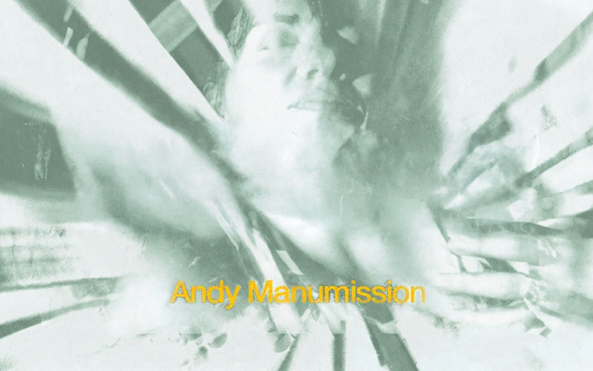 Andy Manumission event poster with abstract design, Ibiza.