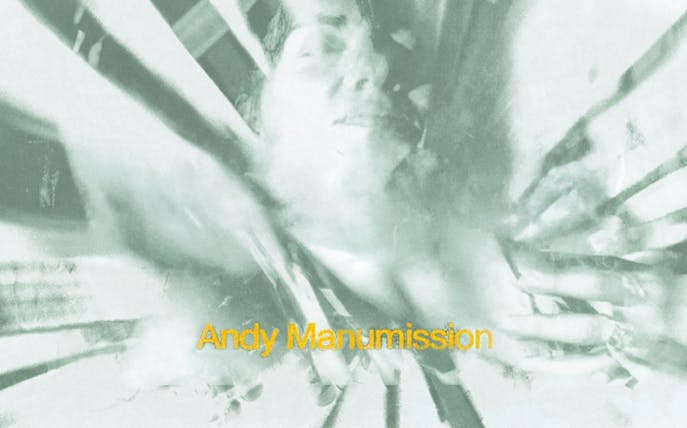 Andy Manumission event poster with abstract design, Ibiza.