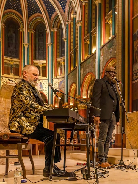 Orchestra performing at St Germain des Prés Church, Paris, France.
