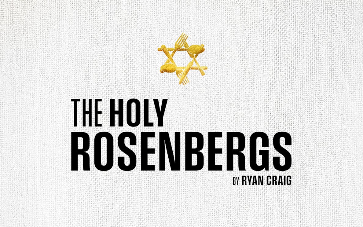 The Holy Rosenbergs Westend show poster with cutlery Star of David.