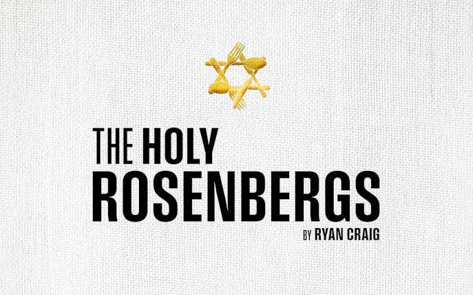 The Holy Rosenbergs Westend show poster with cutlery Star of David.
