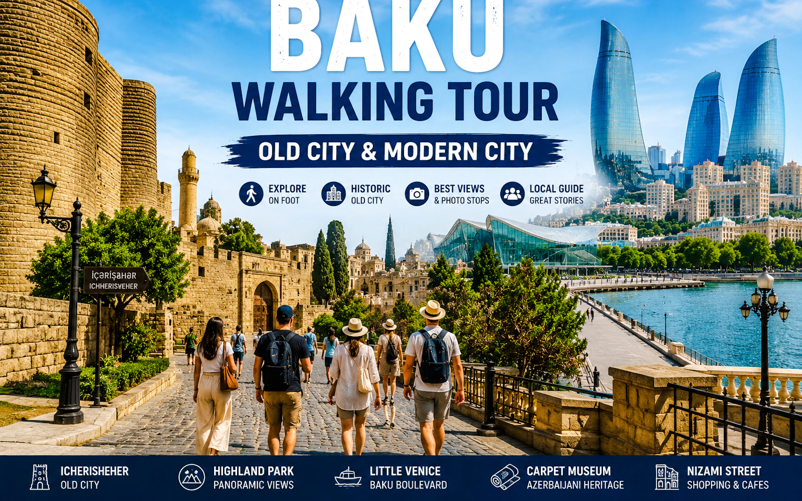 Baku Walking Tour: Old City & Modern Baku Image 2