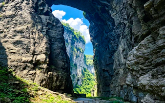 from chongqing: private wulong three natural bridges, fairy mountain & wujiang river gallery tour-6