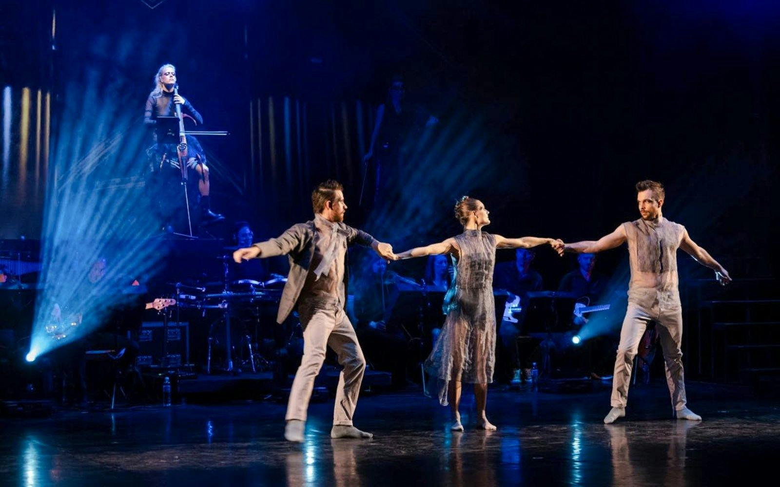 Dancers performing at Vivaldianno The SHOW in Theatre Hybernia, Prague.