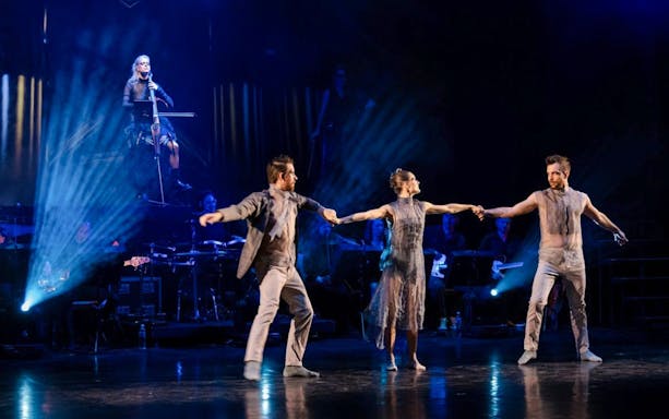 Dancers performing at Vivaldianno The SHOW in Theatre Hybernia, Prague.