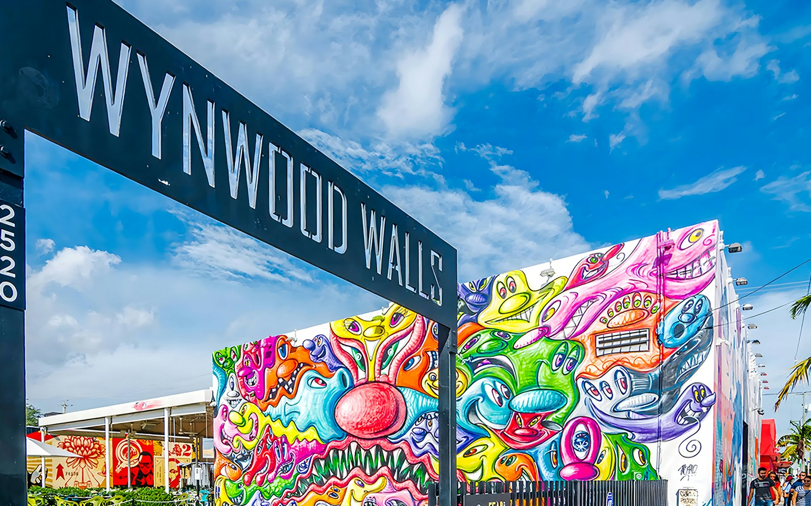 Wynwood Walls entrance with vibrant street art in Miami's Wynwood Art District.