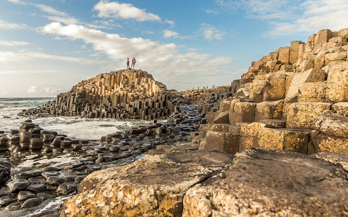Giant's Causeway basalt columns on Game of Thrones tour in Belfast.