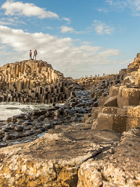 Giant's Causeway basalt columns on Game of Thrones tour in Belfast.