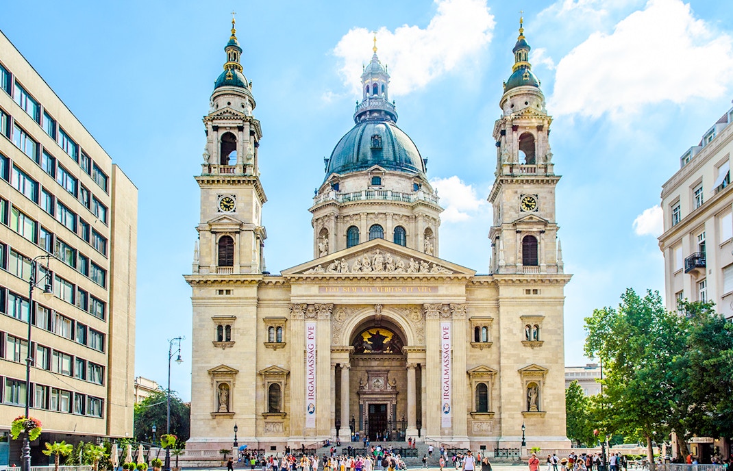 visiting St. Stephen's Basilica in Budapest during City Sightseeing tours