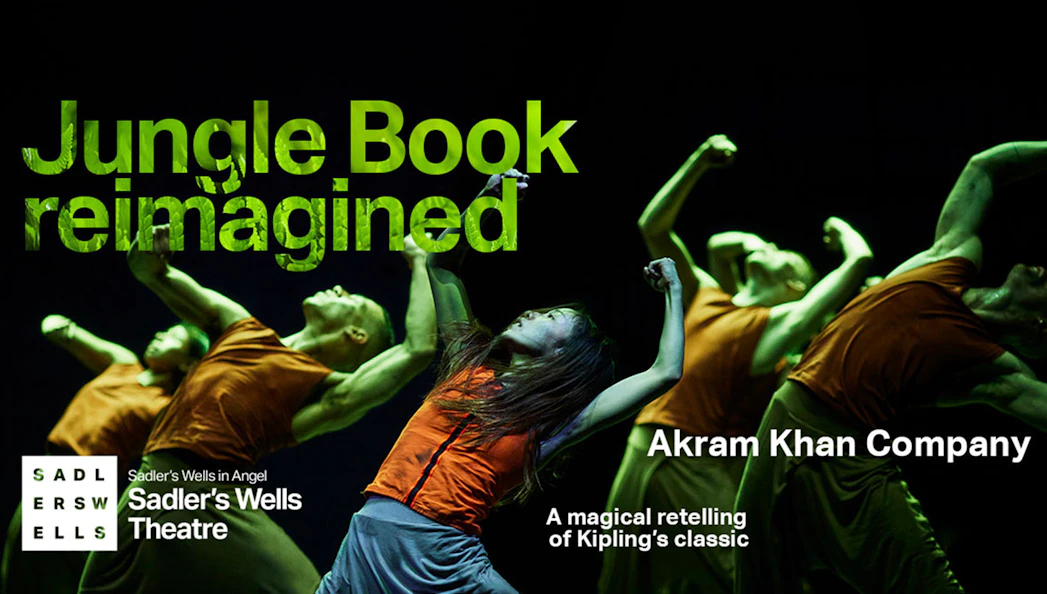 Dancers performing Akram Khan's Jungle Book reimagined at Sadler's Wells Theatre.