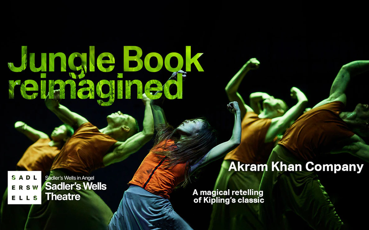 Dancers performing Akram Khan's Jungle Book reimagined at Sadler's Wells Theatre.