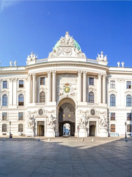 Hofburg Palace entrance, Vienna, home to the Spanish Riding School.
