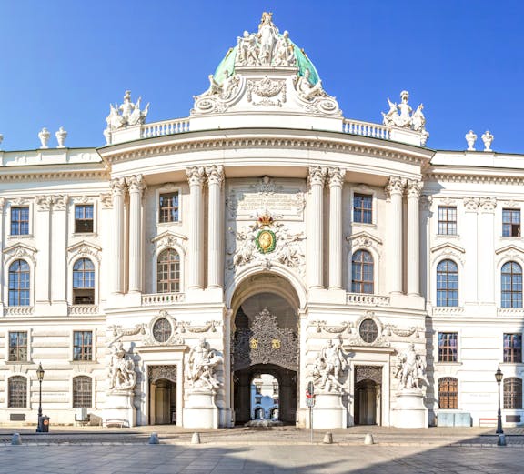 Hofburg Palace entrance, Vienna, home to the Spanish Riding School.