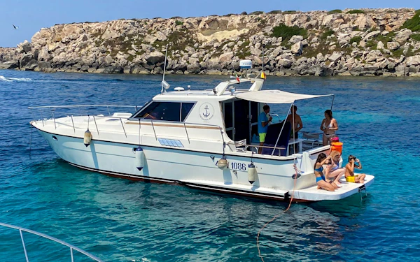 Favignana and Levanzo with an aperitif on board from Marsala