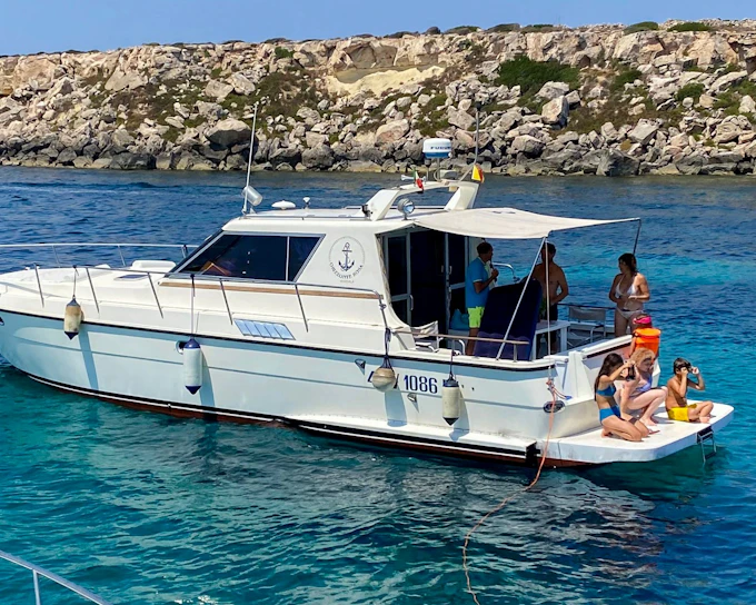 Favignana and Levanzo with an aperitif on board from Marsala