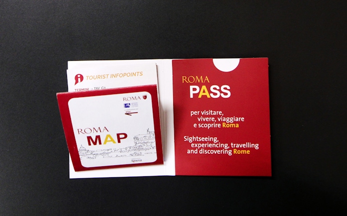 Roma Pass and map for sightseeing and travel in Rome.