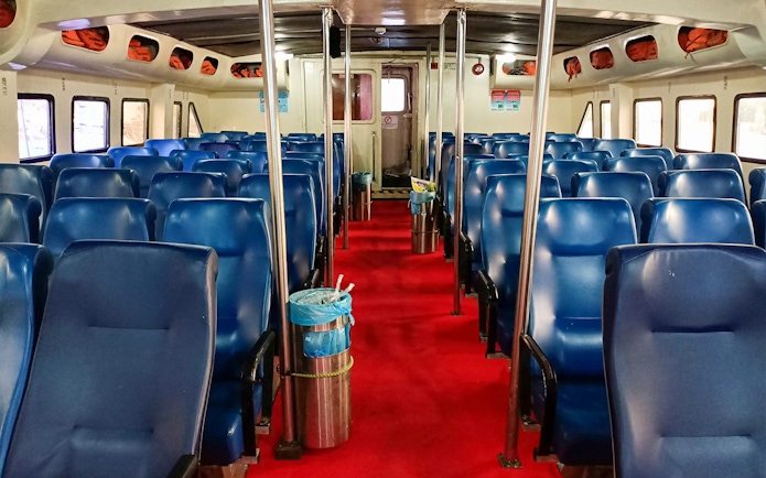 Interior seating of ferry from Koh Lipe to Telaga Harbour Langkawi.