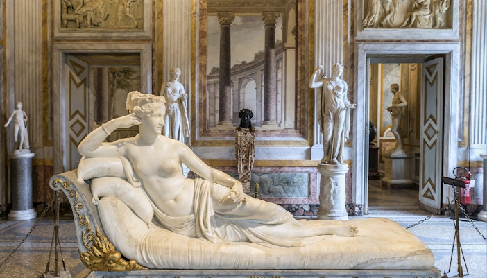 Venus Victrix statue in Borghese Gallery, Rome, Italy.