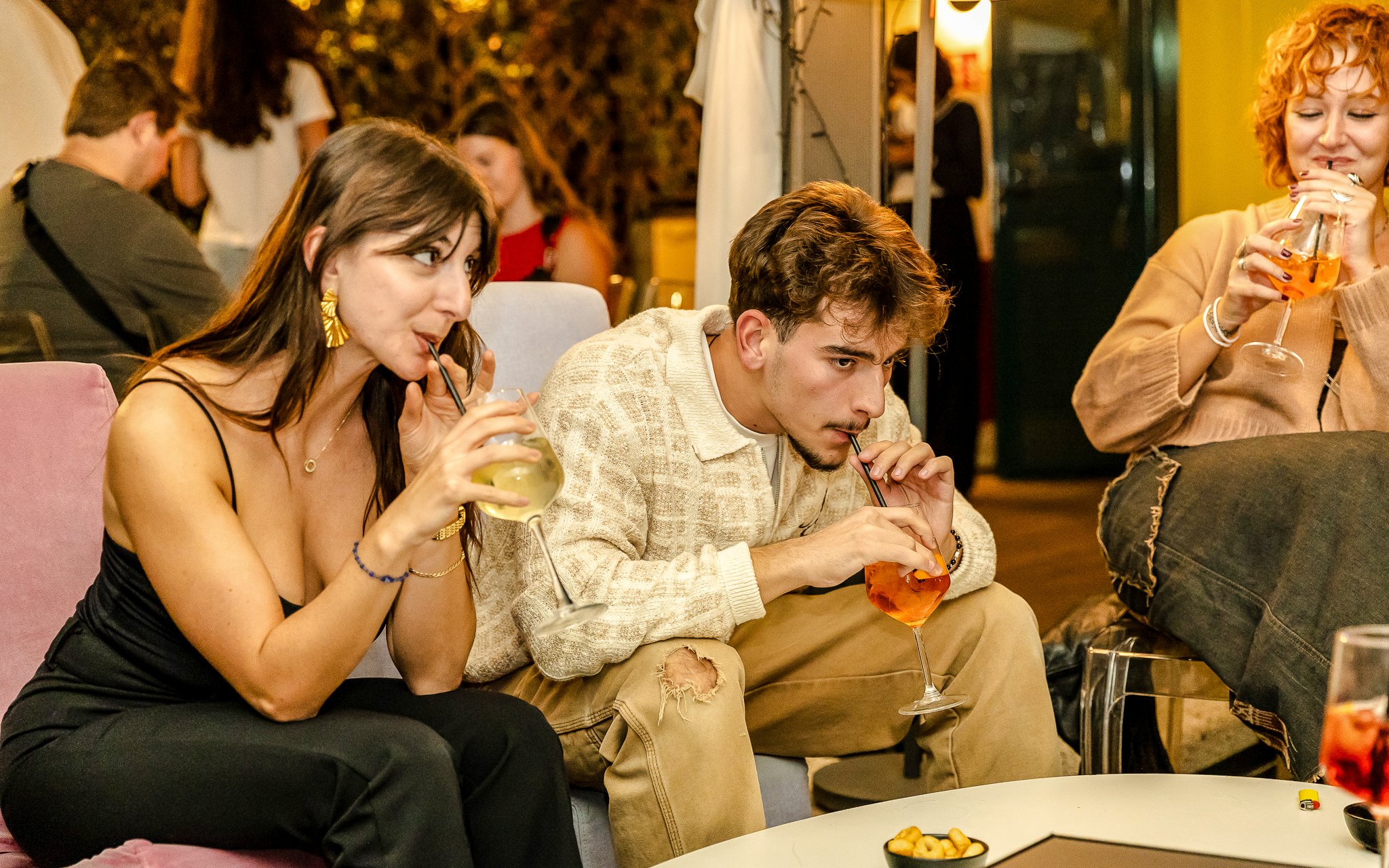Guests enjoying drinks at the Tipsy Tour in Rome.