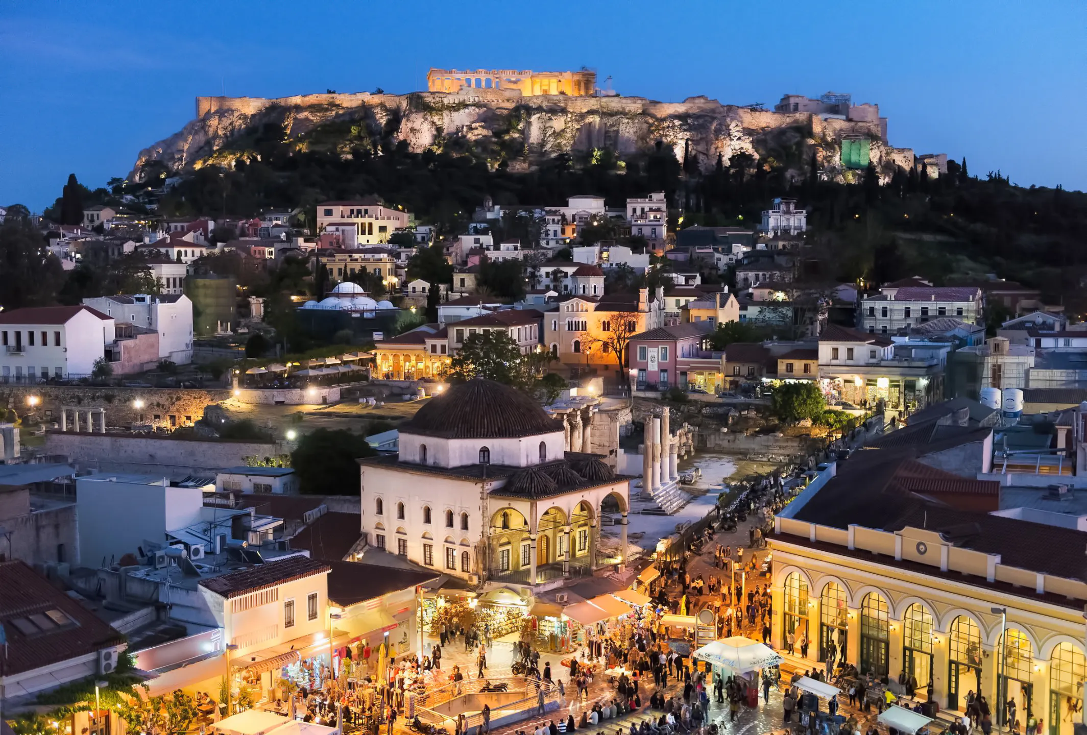 Athens Night Driving Tour with Hotel or Piraeus Port Pickup and Drop-off