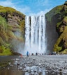 Der Wasserfall Skógafoss
