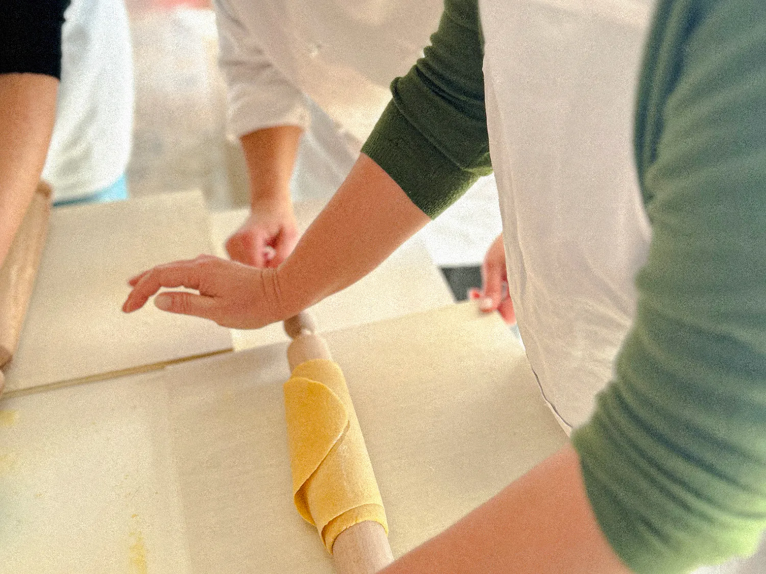 Fettuccine and traditional wine cookies  Cooking Class by the Sea in Rome