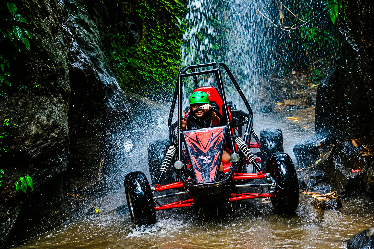 Ubud: Bali Buggy Adventure Through Dragon Cave, Waterfall and Tunnel
