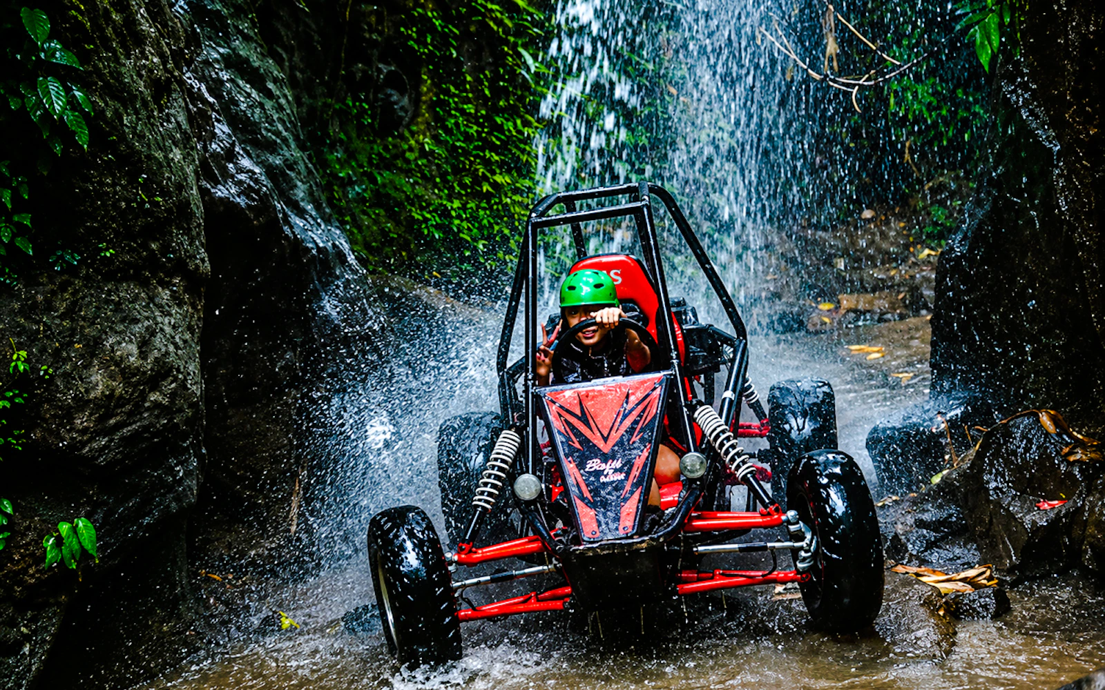 Ubud: Bali Buggy Adventure Through Dragon Cave, Waterfall and Tunnel