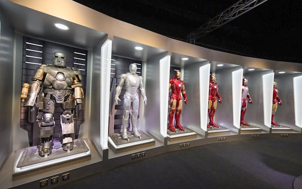 Iron Man suits display at Disney 100 Village, Asiatique.