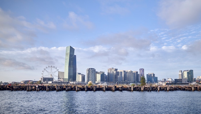The city skyline from Yarra River