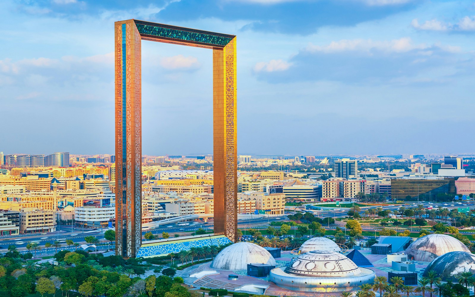 Dubai Frame with cityscape view, ideal for Valentine's Day photos.