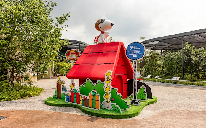 Snoopy and Beagle Scouts display at Festive Wilderland, Singapore Zoo.