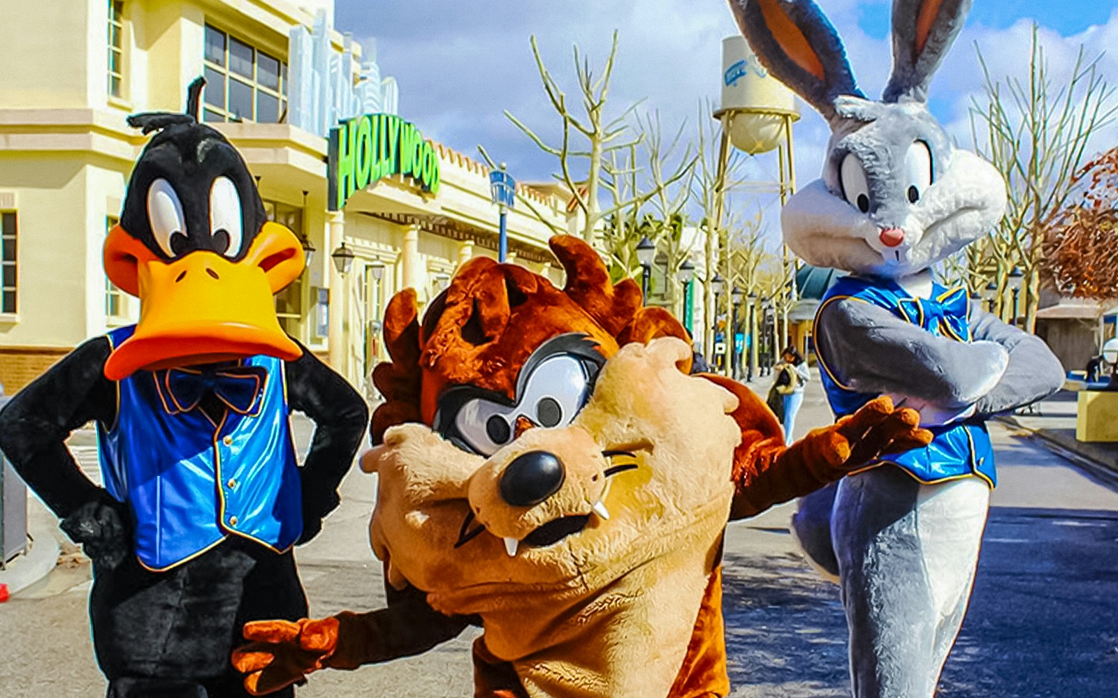 Parque Warner Madrid roller coaster with Superman theme in San Martín de la Vega, Spain.